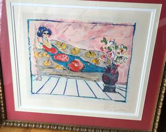 Peter Max Signed & AP 18 Reclining Woman 
