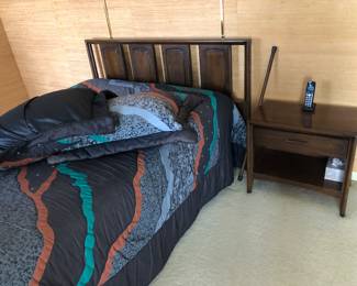 MCM Walnut Full size bedroom set with Head Board - one night stand - dresser - chest of drawers - mattress sold separately 