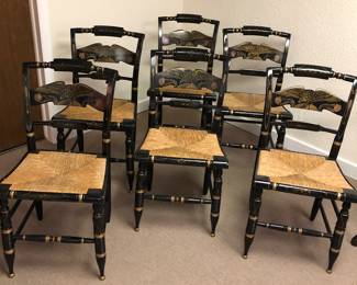 Hitchcock signed Golden Eagle set of chairs 