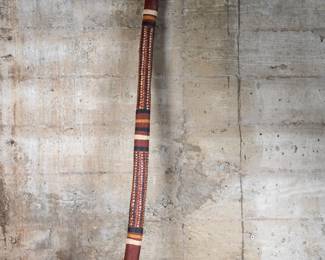 A traditional didgeridoo. The didgeridoo is a wind instrument that is native to northern Australia. Aboriginal Australians, the first people to live on the continent, invented it.
