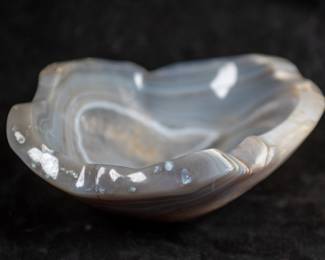 A free form bowl carved out of a large Agate.
