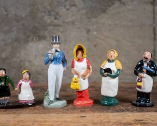 Five porcelain figurines made by Royal Copenhagen & artist K. Richter. All items are either signed or stamped.
