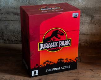 The Final Scene of Jurassic Park Collectible Statue, Demi Art Scale 1/20. Made by Iron Studios. In the original box.
