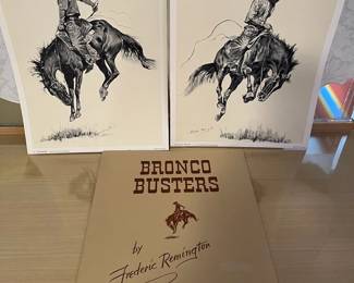 Bronco Busting by Frederic Remington