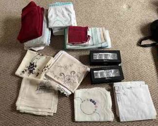 Tablecloths , Towels, Pillow Cases, Napkins Rings