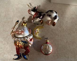 Fairy Tale Themed Blown Glass Ornaments 