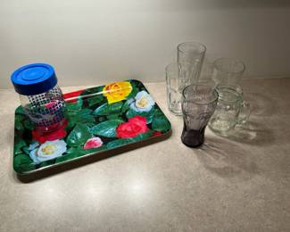 Serving Tray And Glasses
