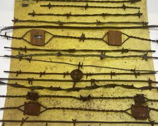 Collection of Antique Barbed Wire 17x17