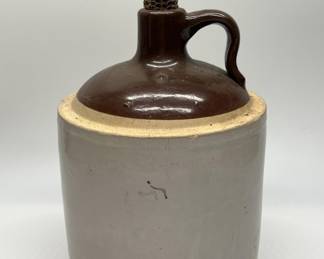 Antique Stoneware 10in Whiskey Jug