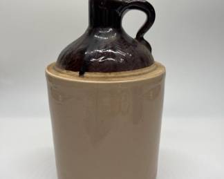 Antique Stoneware 9.5in Whiskey Jug