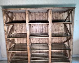 Repurposed Antique Lobster Cage Shelf