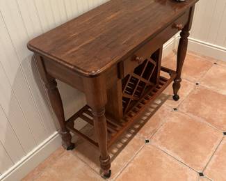 Console Table with Wine Rack