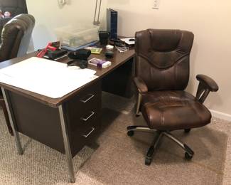 desk, office chair