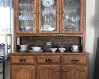 Oak china cabinet