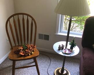 chair, lamp table