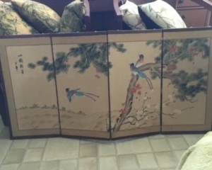 Folding Chinese screen