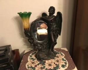 Angel mirror/lamp
