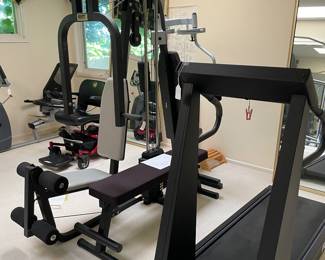 Nice Quality gym equipment, treadmill, full Gym, recumbent Bike, weight bench ,free weights and more