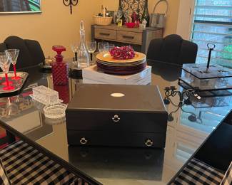 Reed and Barton flatware chest