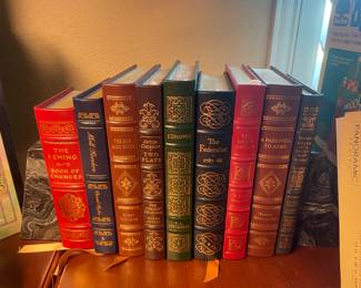 Leather bound classic book collection