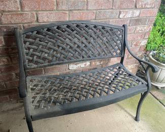 Cast Aluminum Patio Bench