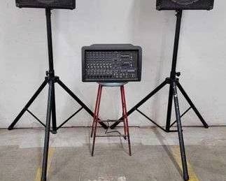 9 PA SOUND SYSTEM MACKIE YAMAHA  MACKIE 808M FR SERIES fast recovery Power Amplifier 2 X 600 WATTS  CUSTOM 32 BIT PRECISION DIGITAL STEREO EFFECTS PROCESSING  Pair of YAMAHA S115IV Speakers