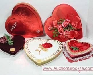 Vintage Valentines Day Candy Boxes.