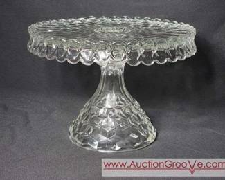 24 Fostoria Pedestal Cake Stand with Rum Well