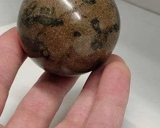 Hand Cut SPHERE made of Shona Stone aka Serpentine