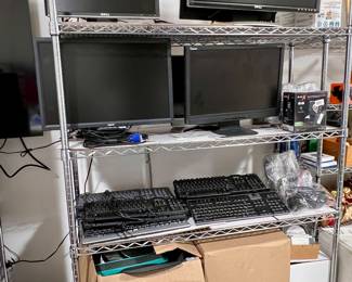 Computer monitors, keyboards, all computer supplies and accessories - many brand new.