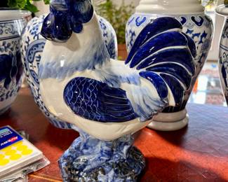 Beautiful blue and white ceramic and porcelain chinoiserie decor