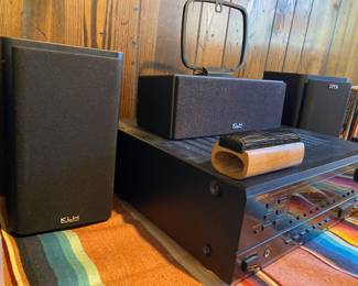 KLH Bookshelf Speakers, KLH Center Channel Speaker, Denon AV Surround Receiver - AVR 1602 