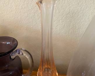 Pink Depression Glass Swung Bud Vase
