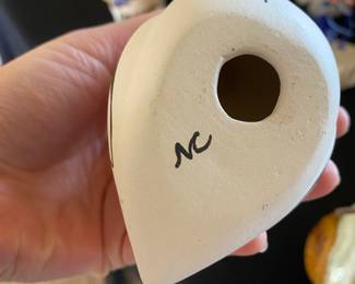 Pueblo Pottery Quail Marked NC