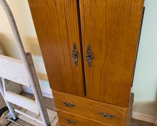 Oak Jewelry Armoire Cabinet
