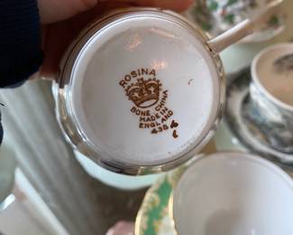 Rosina Bone China Yellow Floral Cup & Saucer - Pattern #498
