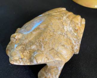 Carved Soapstone Frog Figurine
