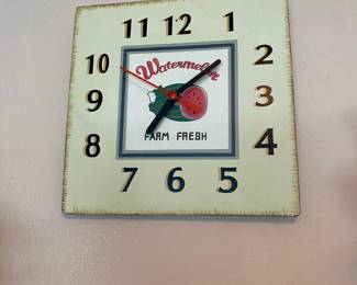 Watermelon Farm Fresh - Farmhouse Style Wall Clock