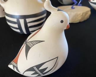 Pueblo Pottery Quail Marked NC