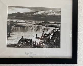 Framed & Matted 1948 Photograph of Celilo Falls, Columbia River