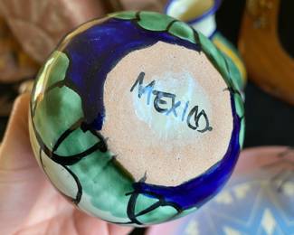 Pair of Mexican Talavera Pottery Vases