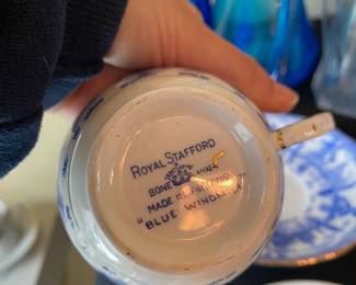 Royal Stafford Blue Windmill Teacup & Saucer
