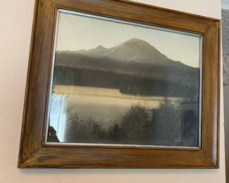 Framed Photograph of Mount Rainer by Asahel Curtis