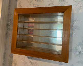 Small Wall Mount Mirrored Display Case