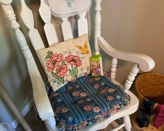 White Painted Rocking Chair