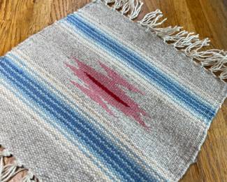 Gray Blue & Pink Pink Chimayo Textile