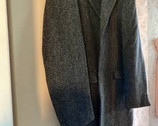 Herringbone Black/White Tween Overcoat - Made in Czechoslovakia