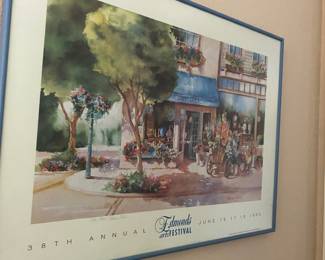 Framed 1995 Edmonds Arts Festival Poster