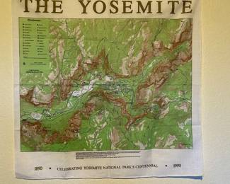 1990 Yosemite Cloth Map