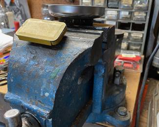 Blue Work Bench Vise